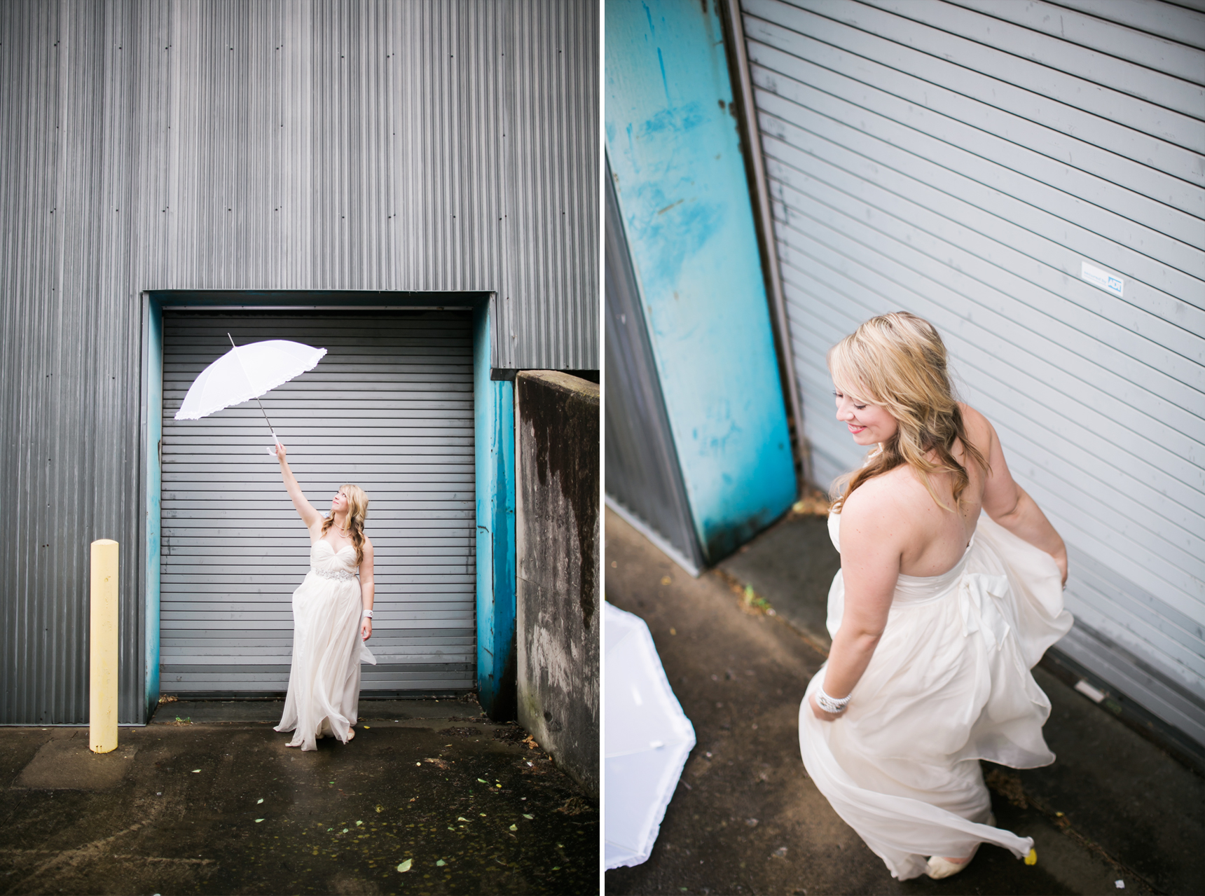 Bride with umbrella