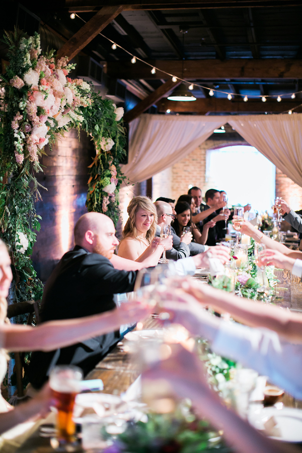 Head table wedding toast