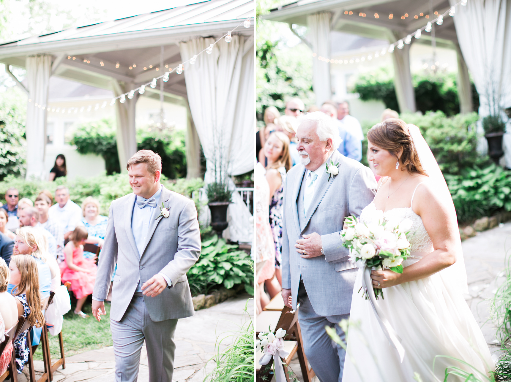 groom walking down the aisle