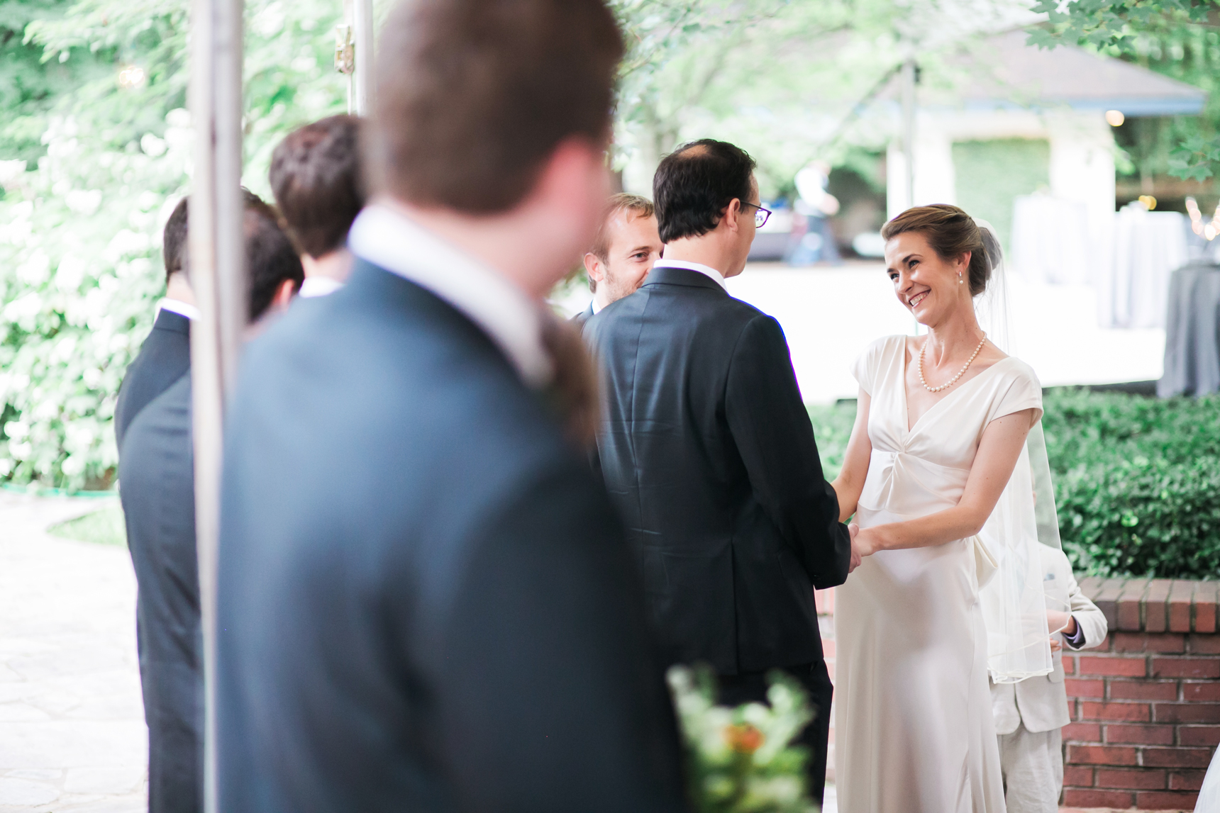 Backyard wedding ceremony