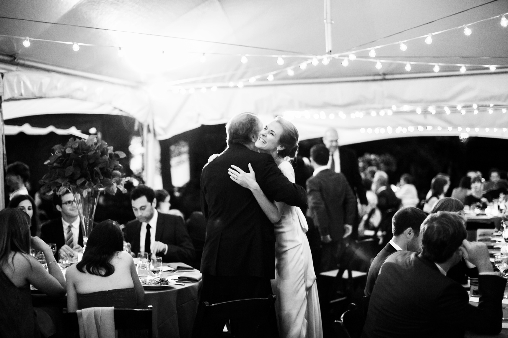 Bride greeting guests