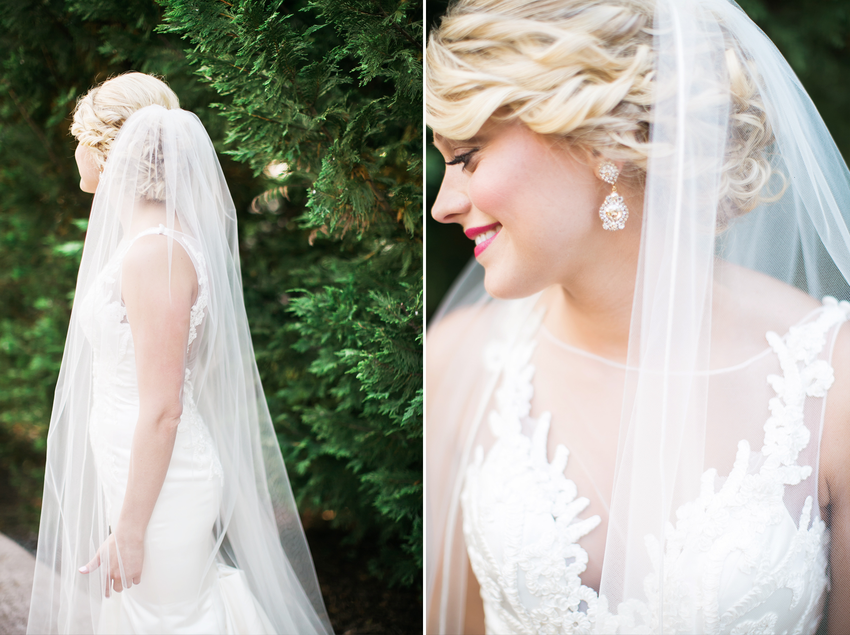 Bride with long veil