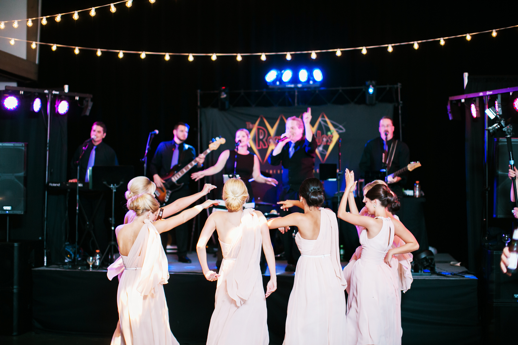 Bridesmaids dancing