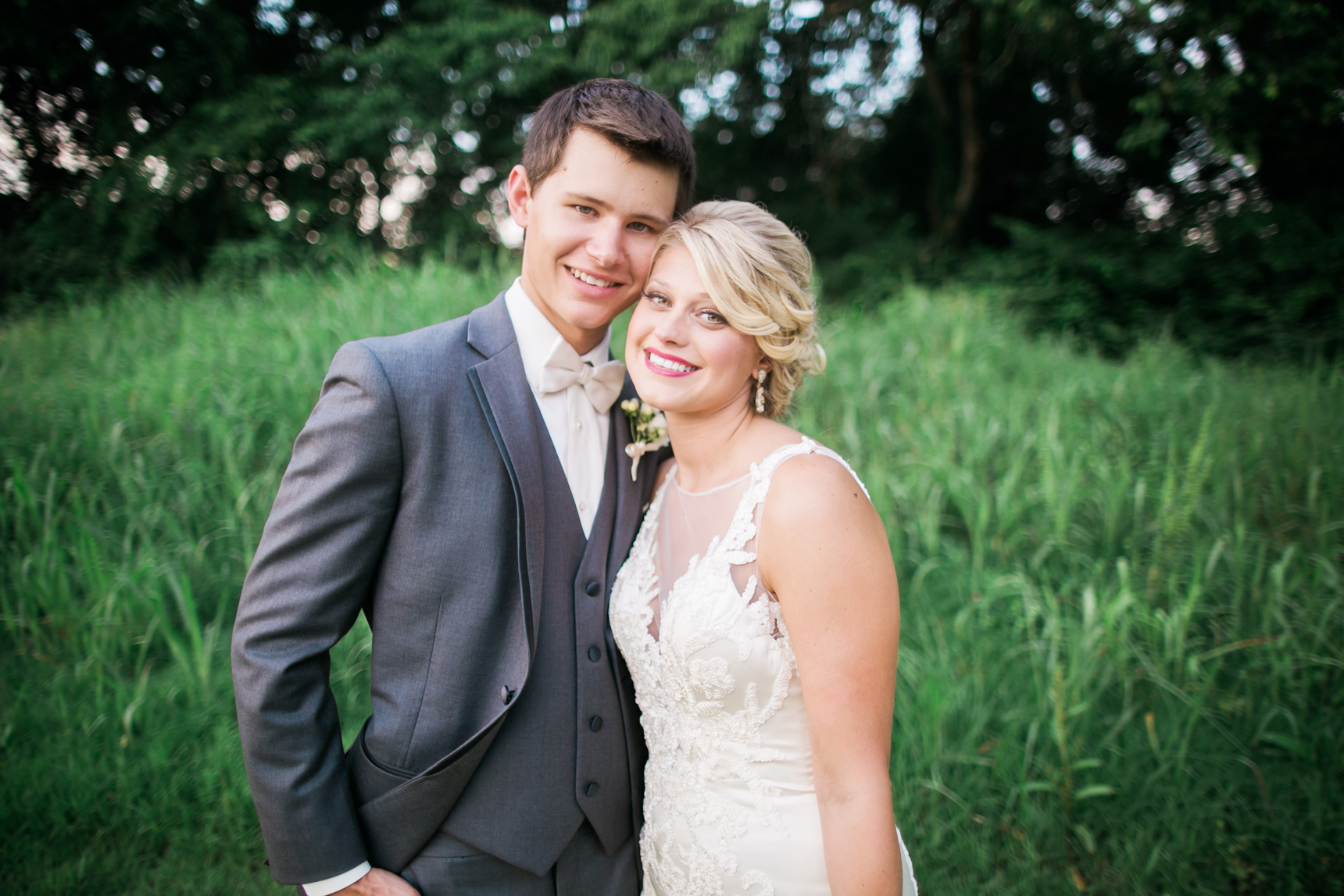 Casual wedding portrait