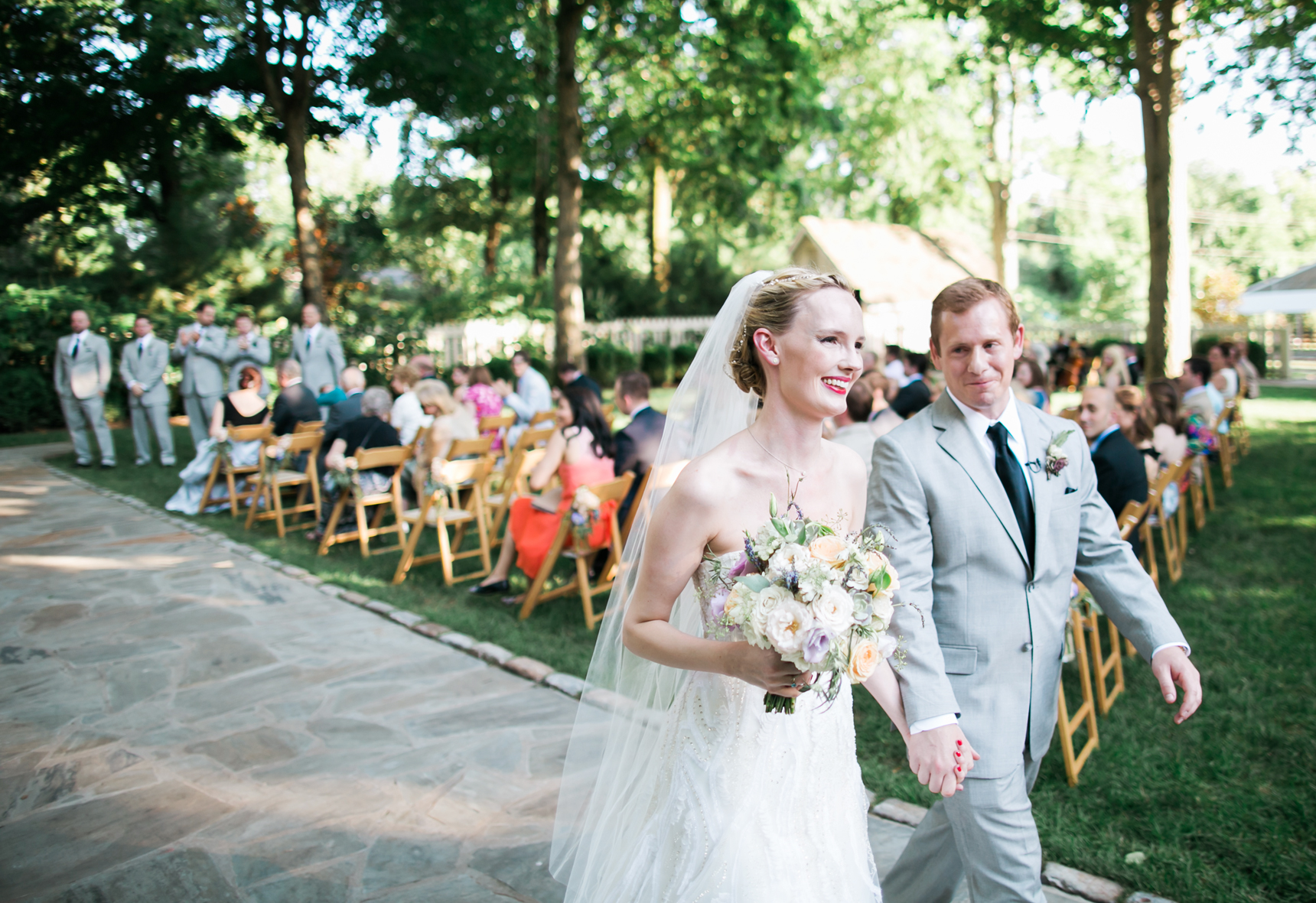 Bride and groom recessional