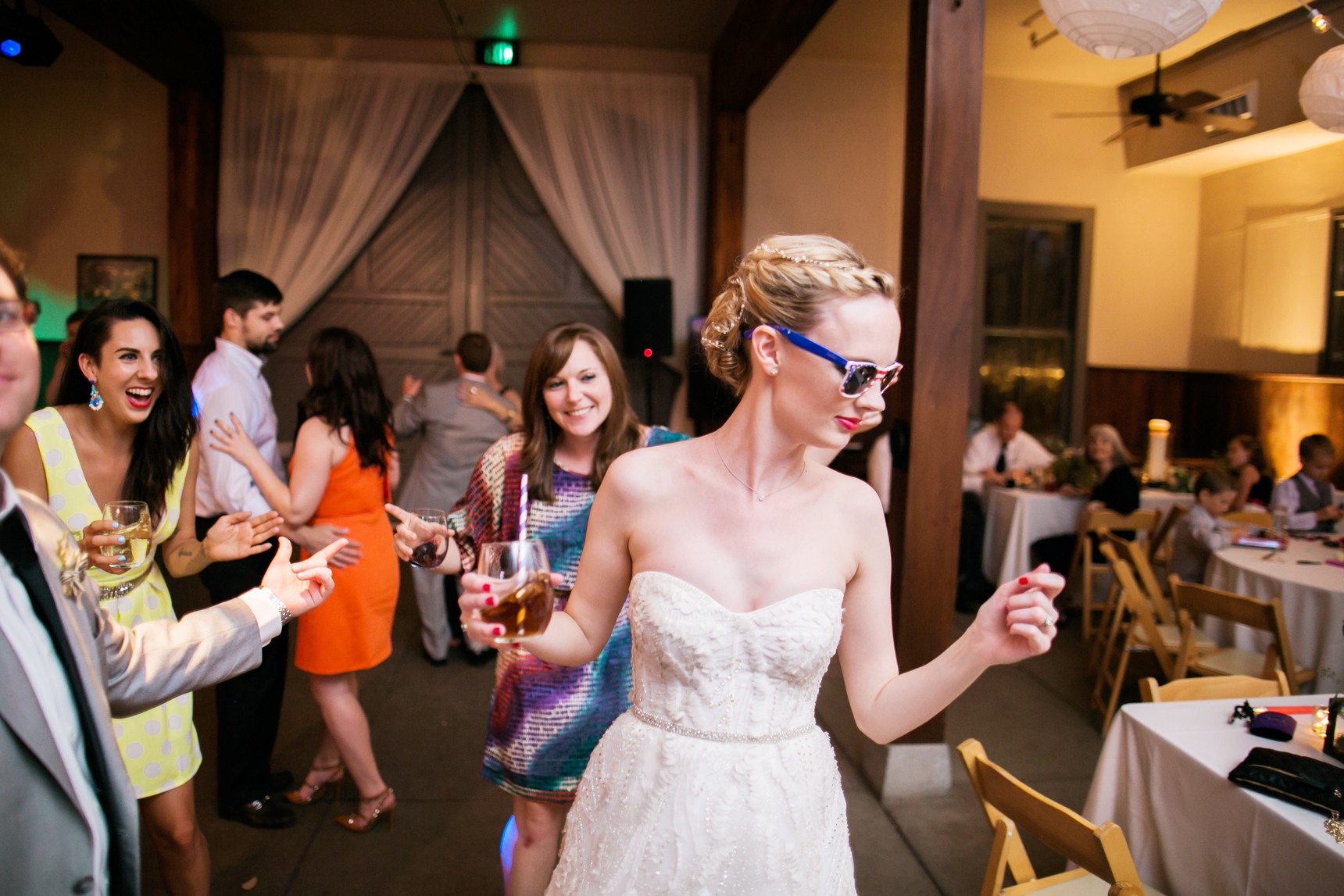 Bride in sunglasses