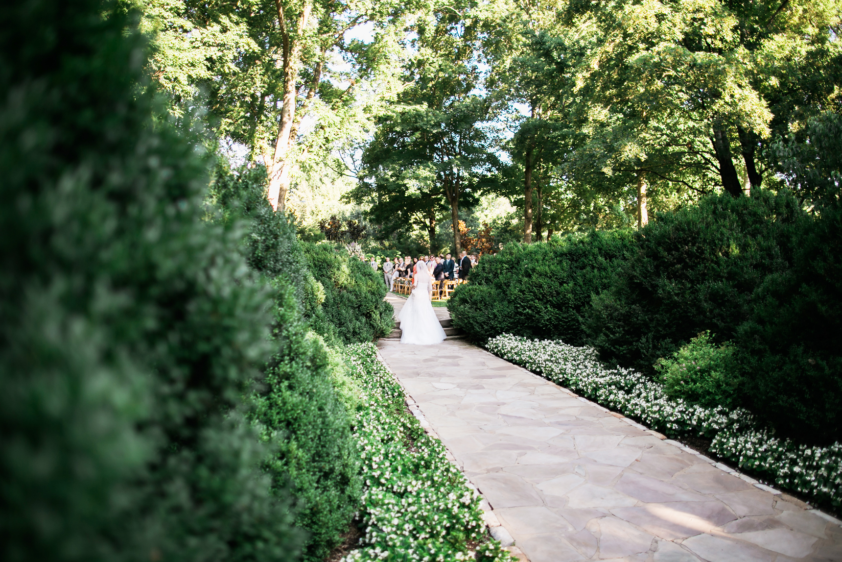 Bride walking down aisle