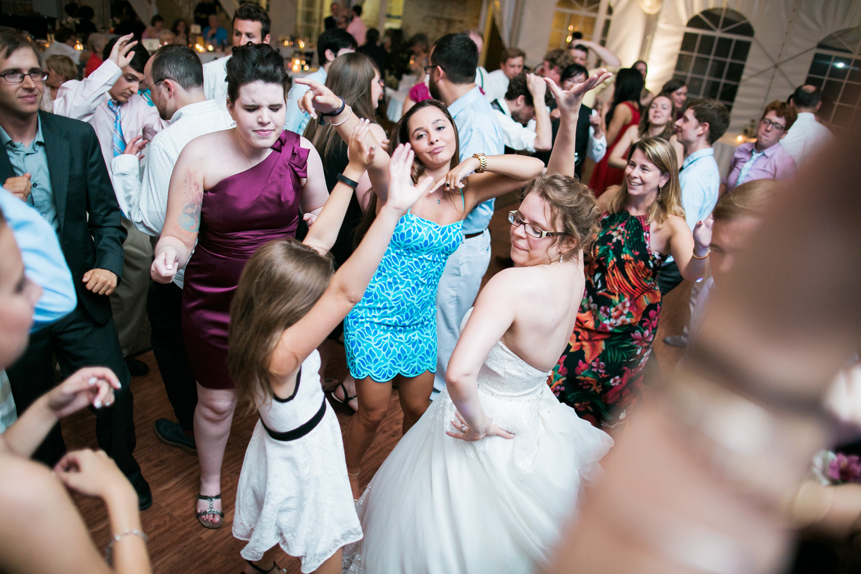 Bride dancing at reception