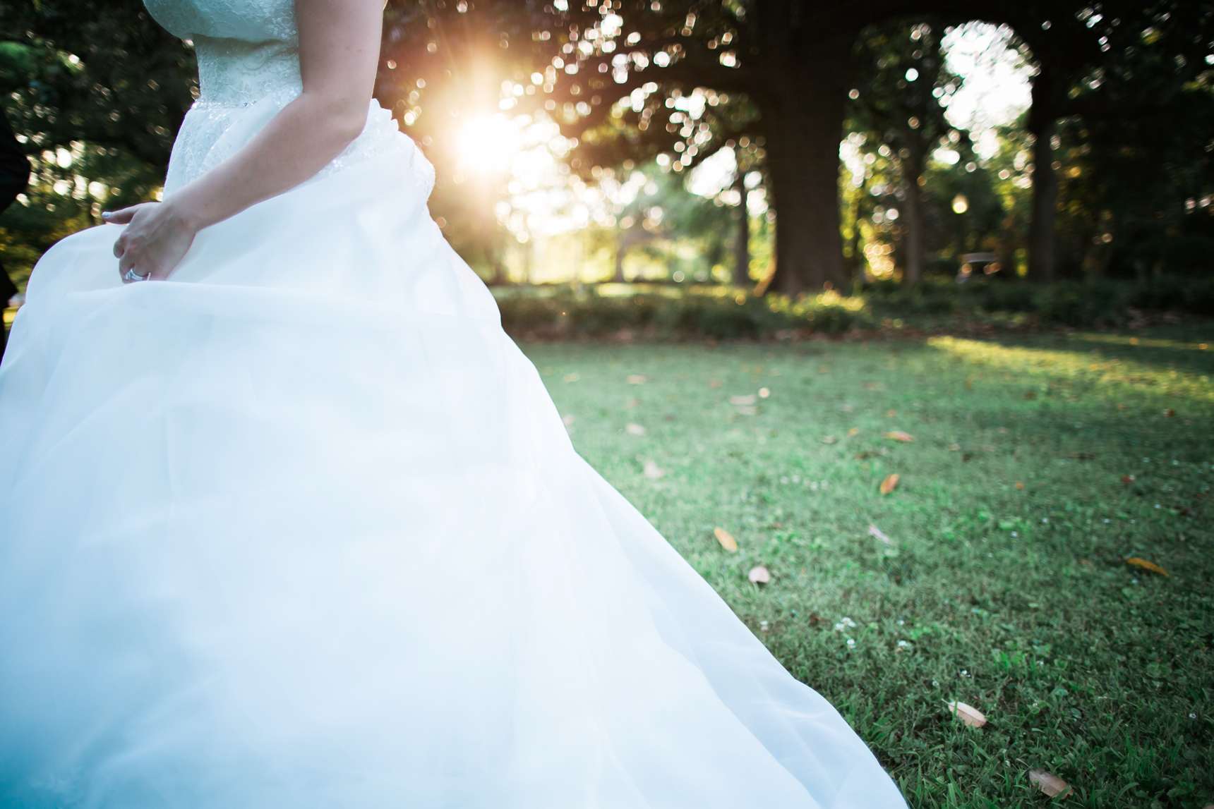 Bride twirling dress