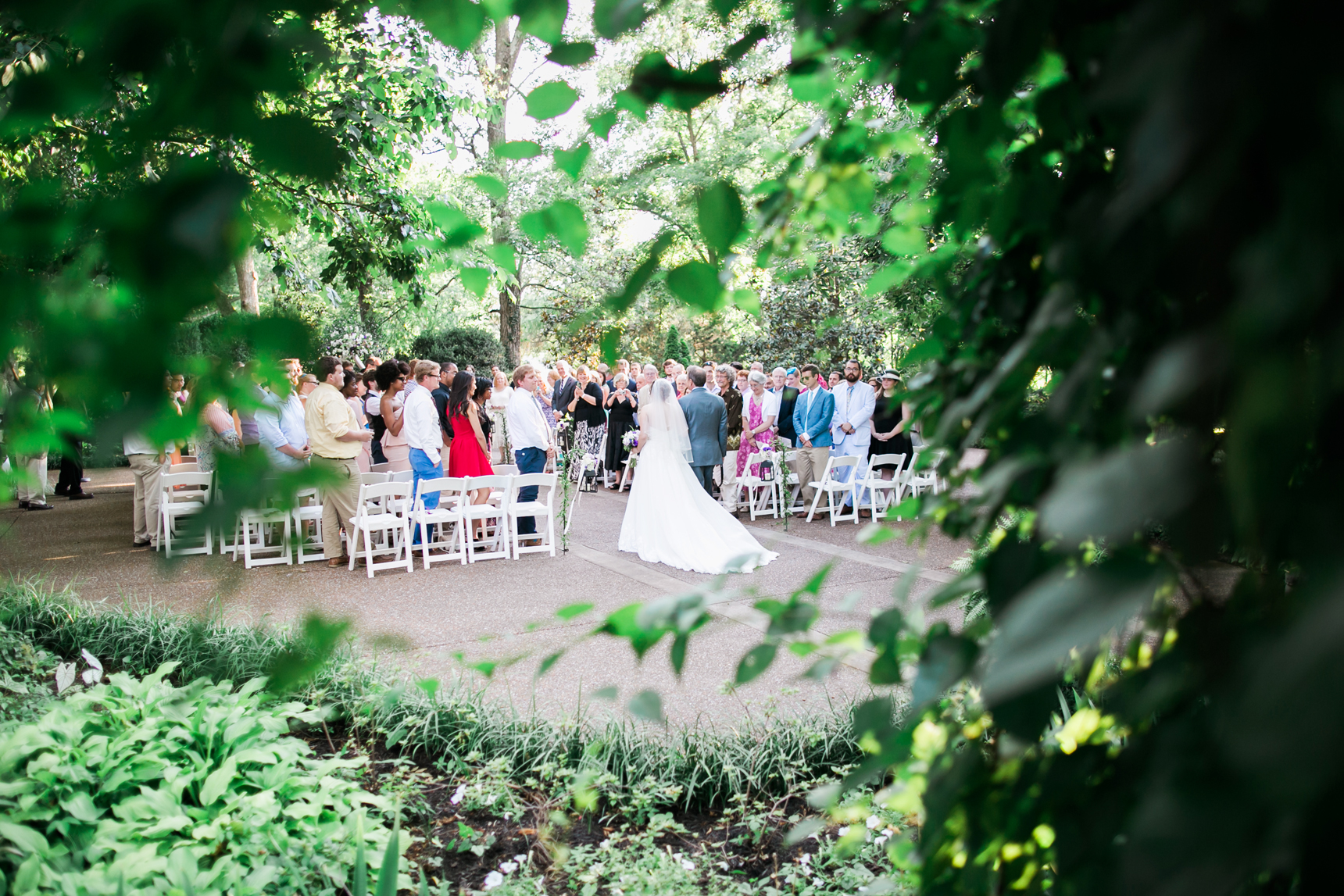 Bride walking down aisle