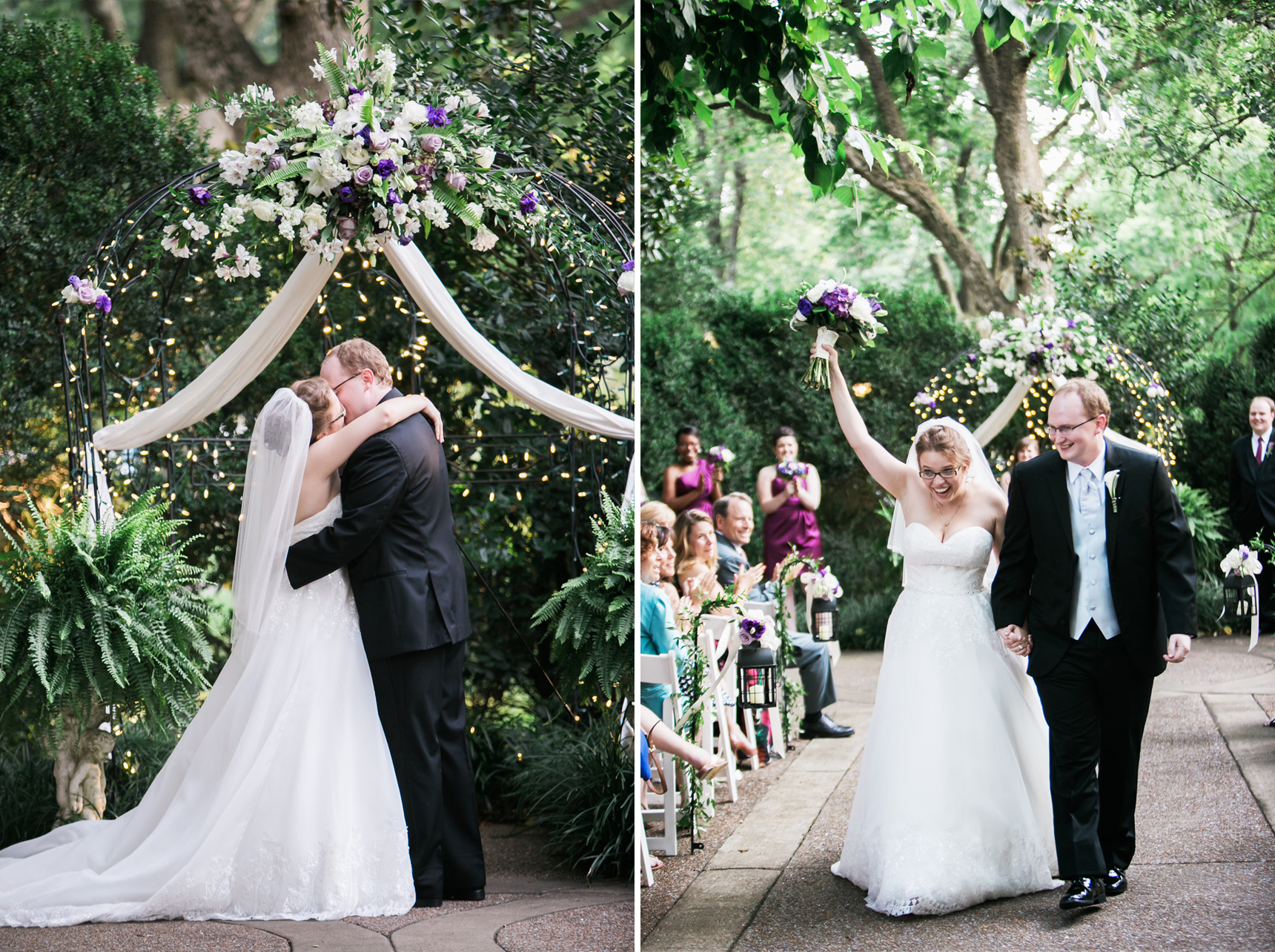 Excited bride after ceremony