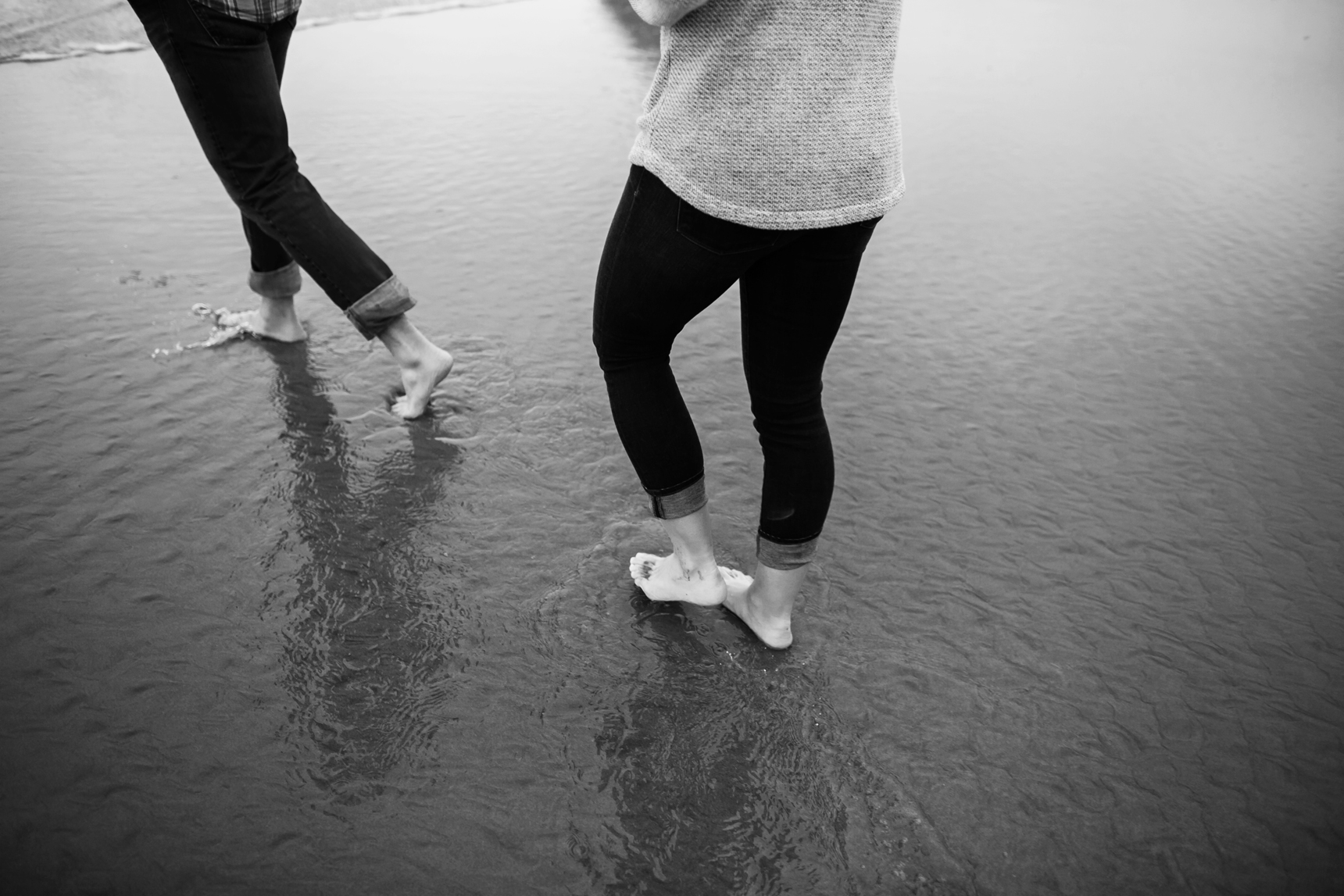 Couple walking on beach