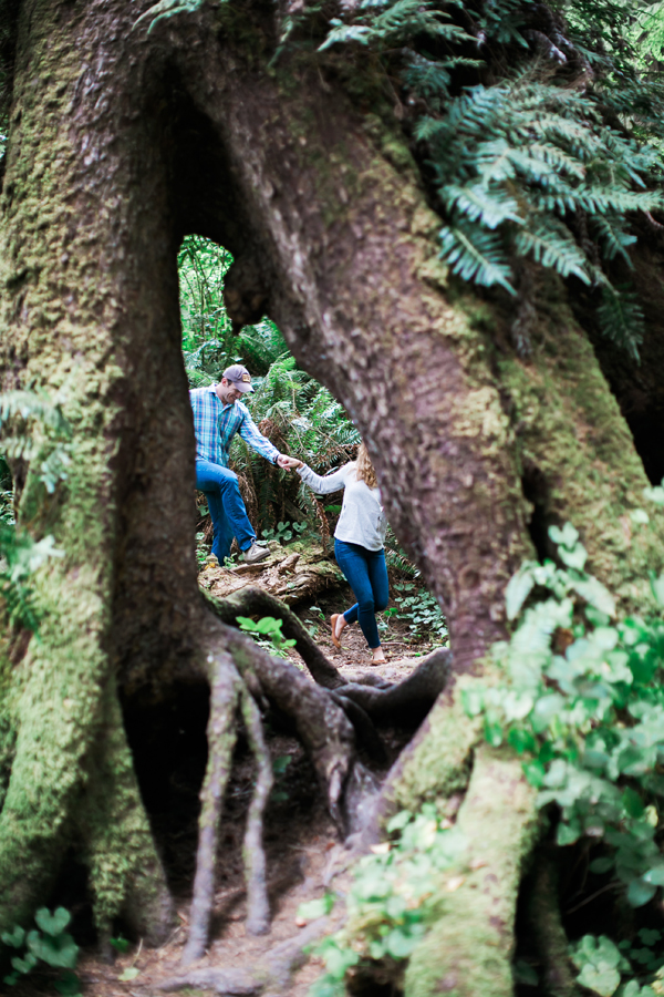 Hiking engagement photos