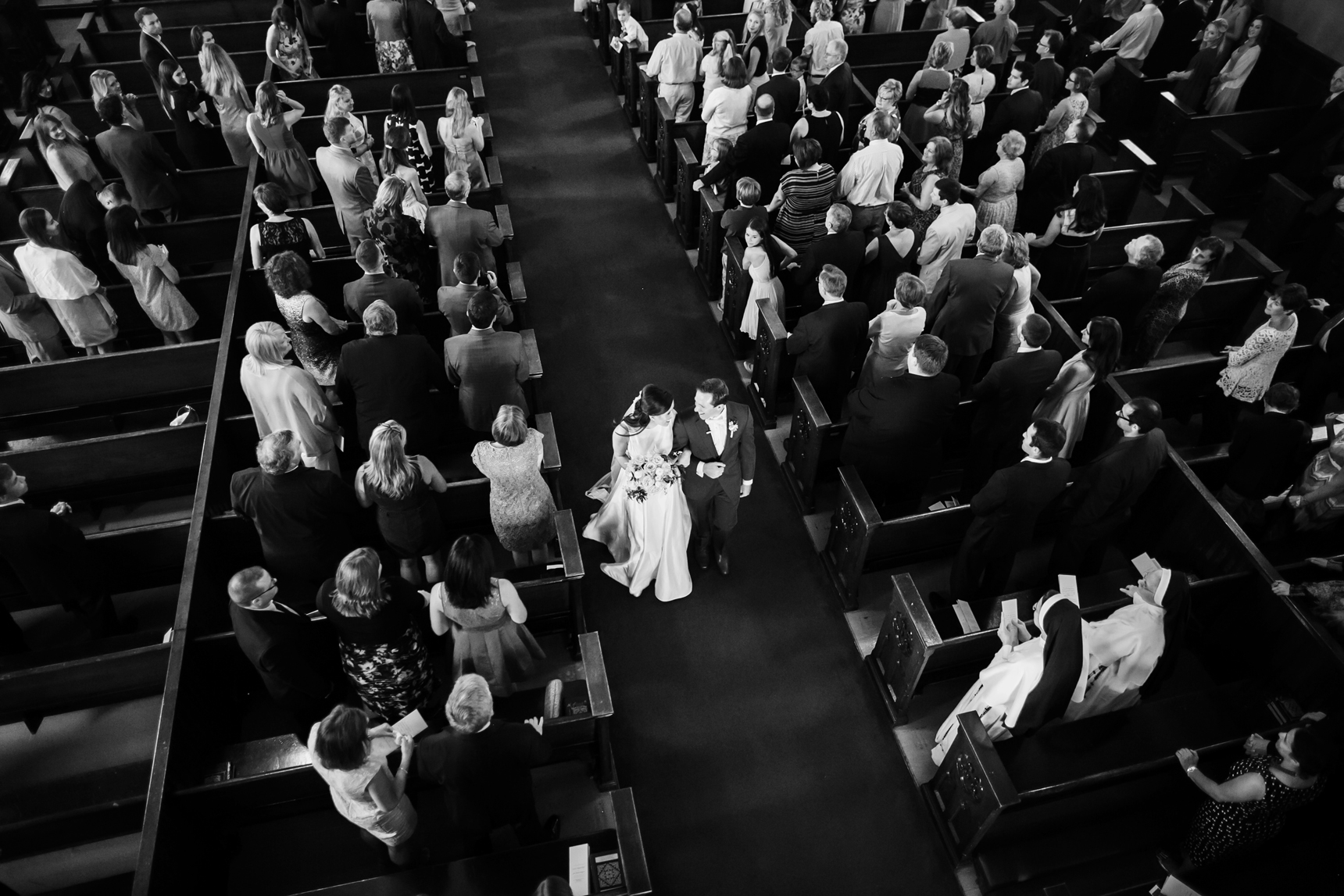 Bride and groom ceremony recessional