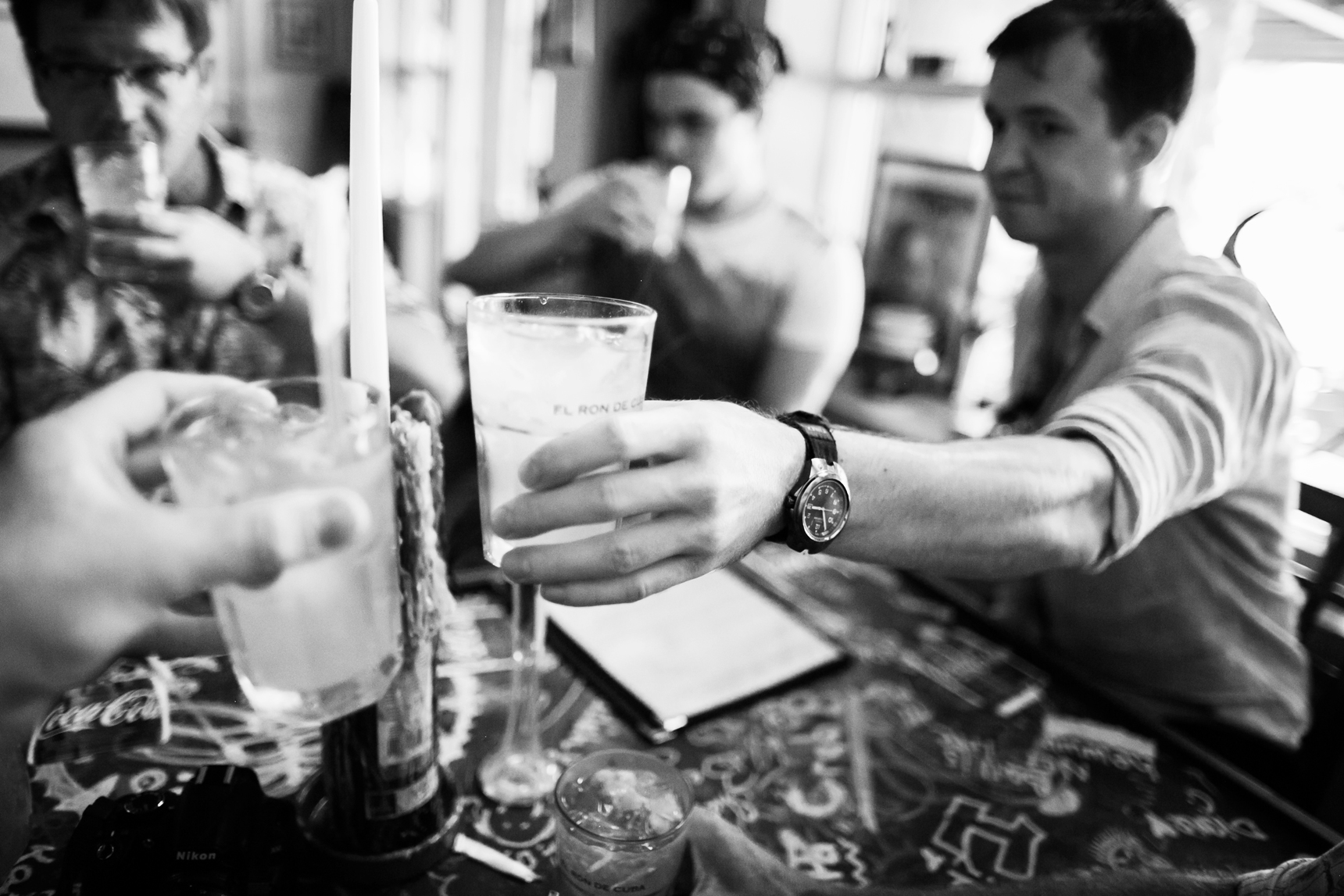 groom toasting with groomsmen