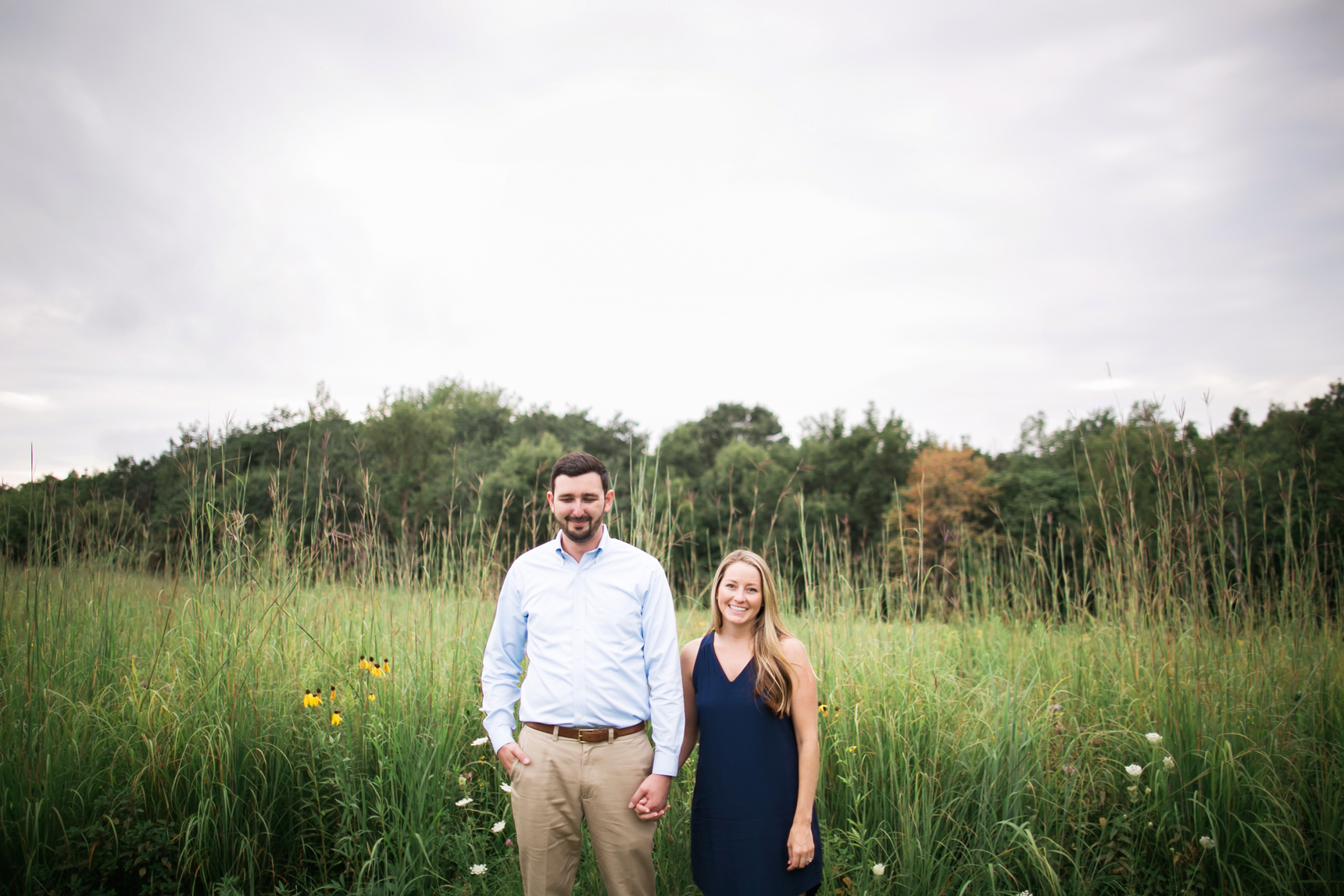 Engaged couple in Wisconsin