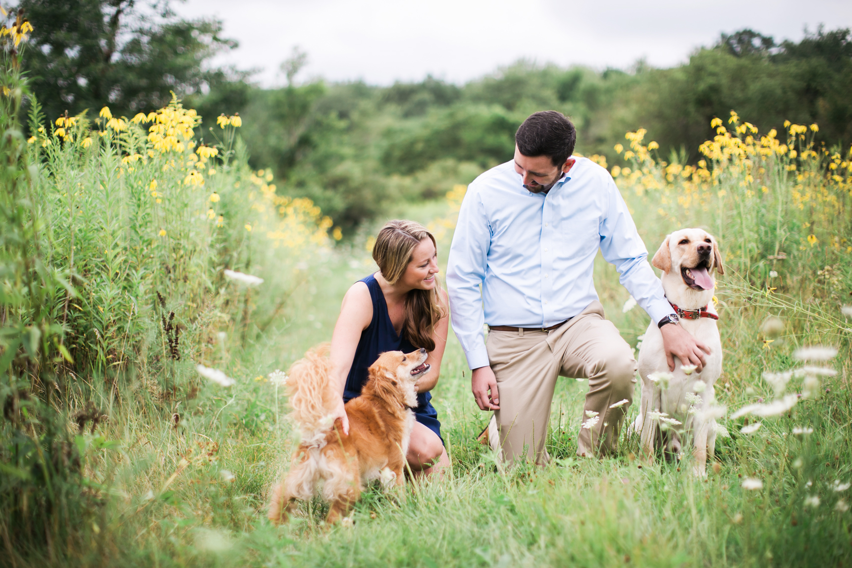 Engagement session with dogs