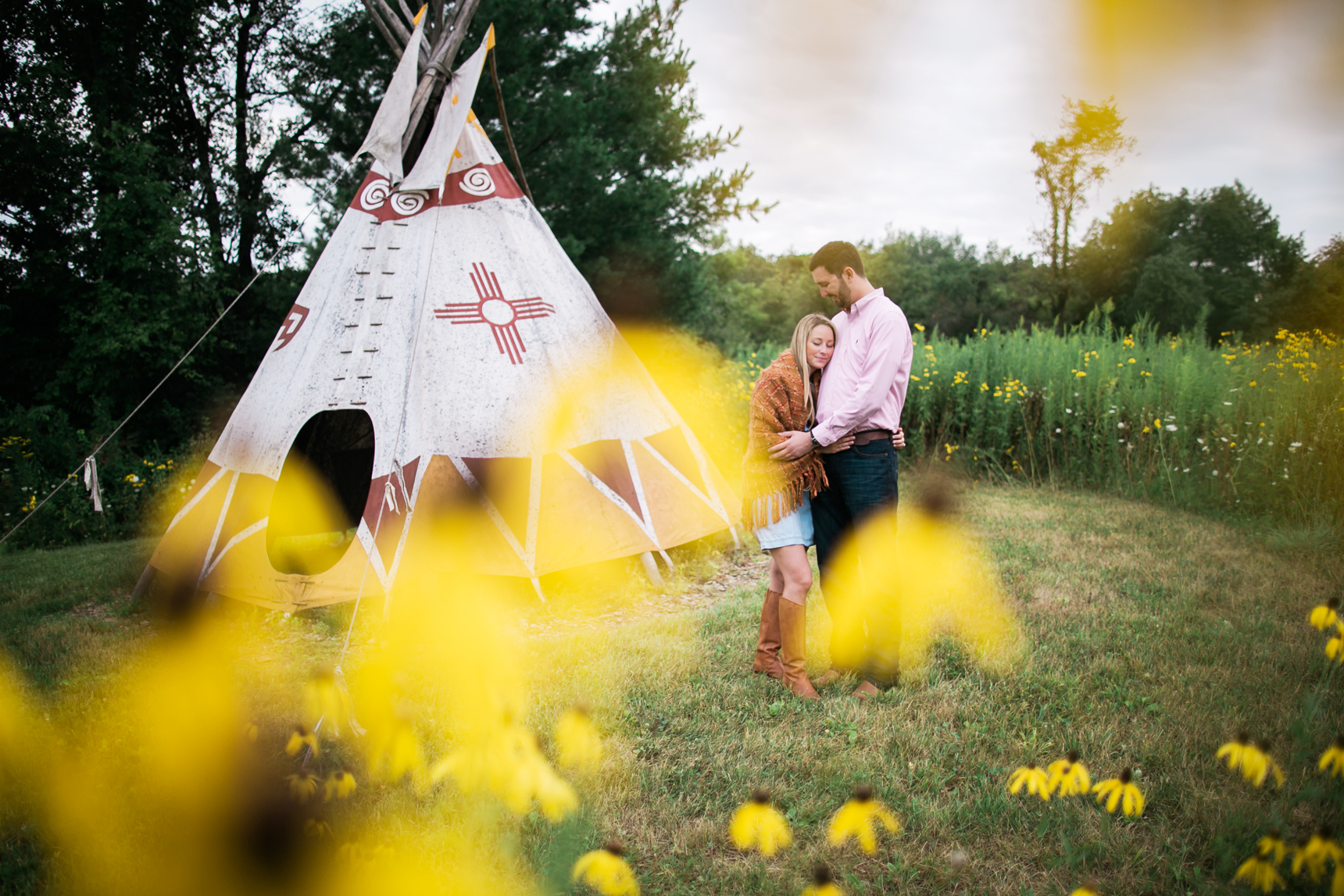 Teepee engagement photos