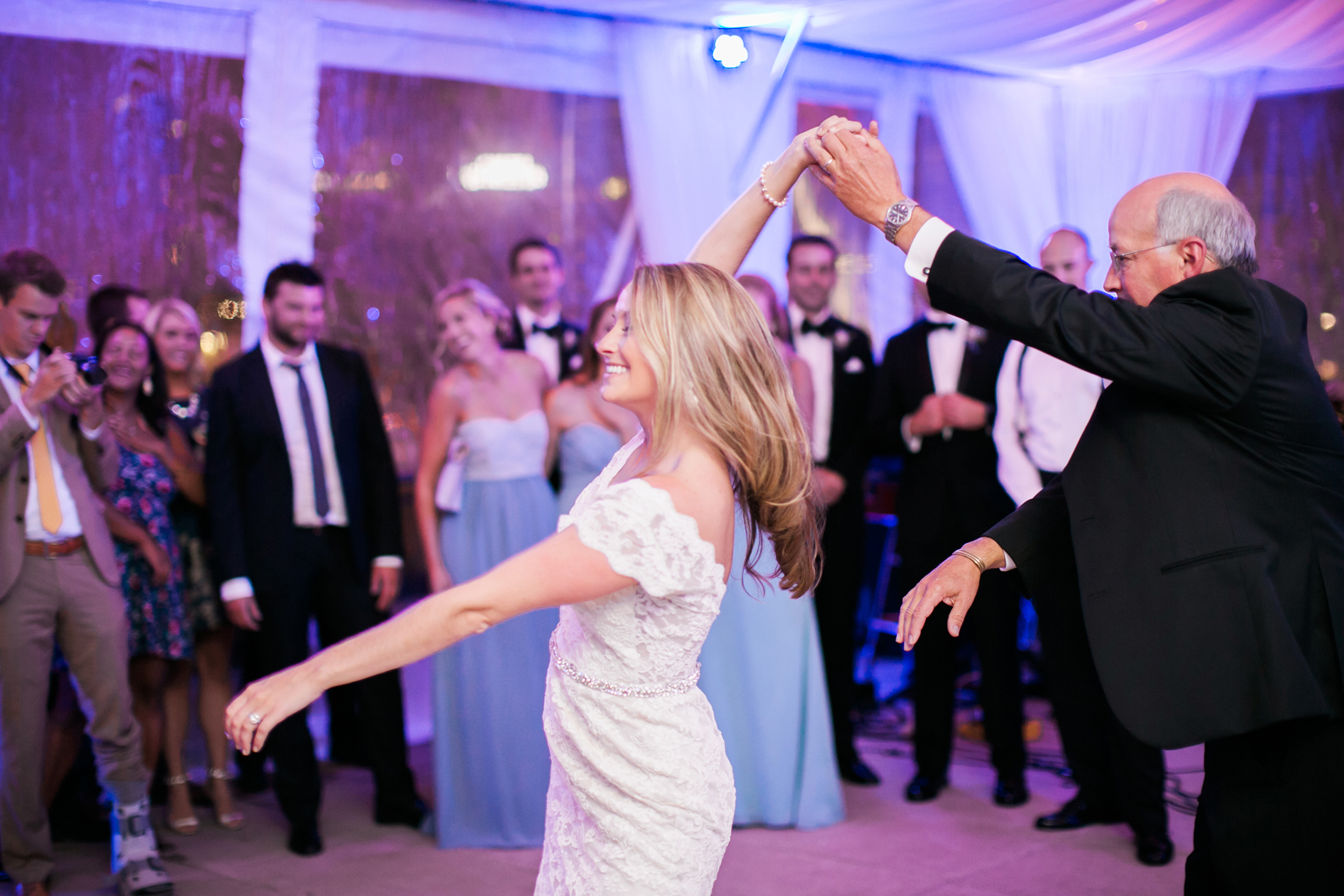 Bride dancing with dad