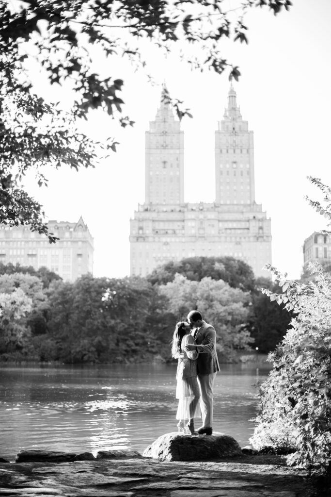 Couple photos in Central Park styled by New York City wedding planner Carly Black Events