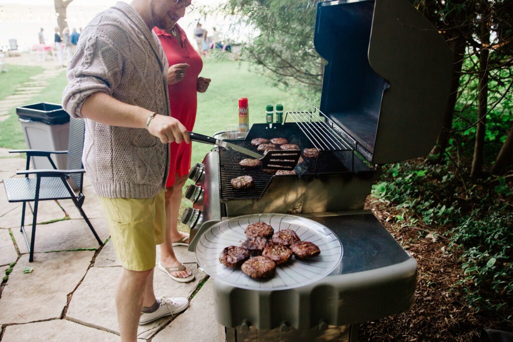 Grilling out for wedding welcome party