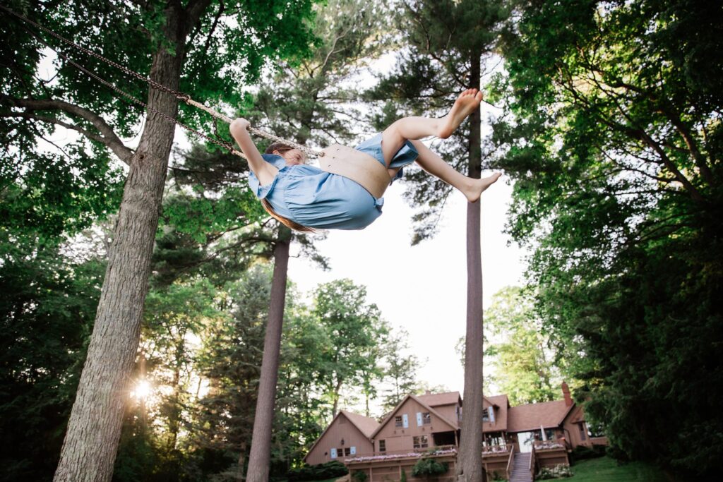 Swinging in the trees