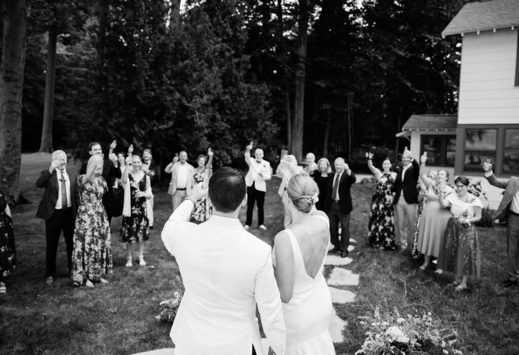 Intimate backyard wedding