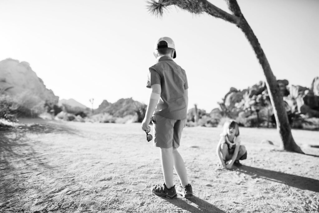 Kids playing in dirt