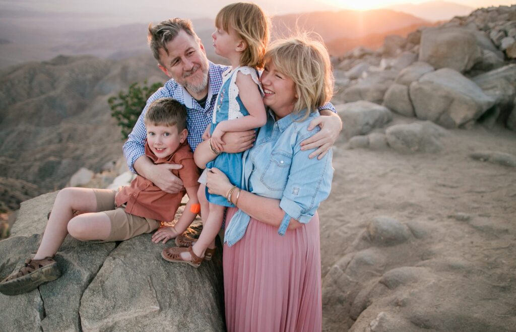 Including family in engagement photos